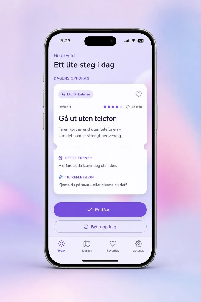 HoliStep — dagens oppdrag på norsk: Ett lite steg i dag